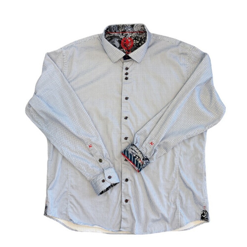 Au Noir Button Up Shirt Flip Cuff Business Wedding Guest Blue Men's 3XL